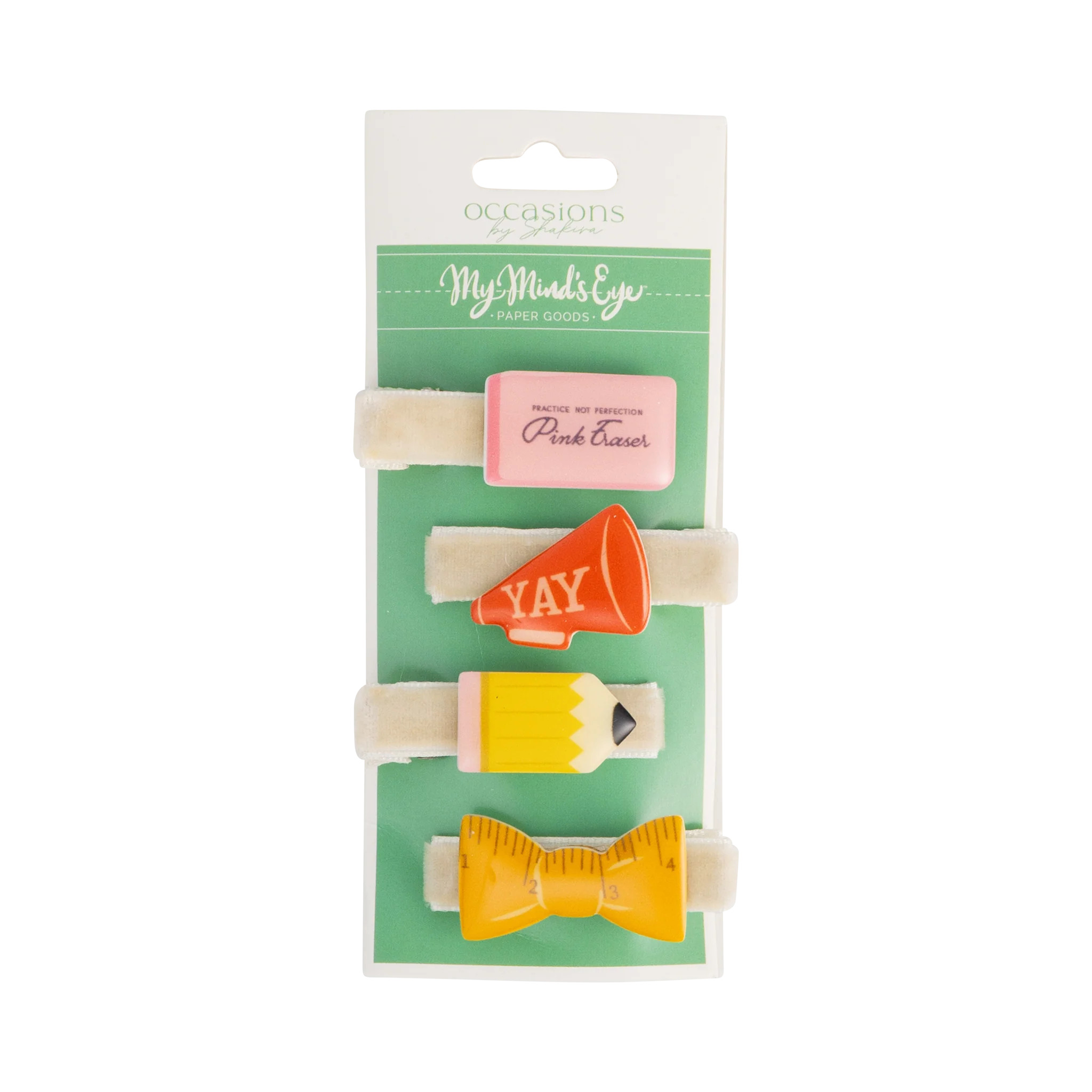 Occasions Back to School Resin Barrettes | My Mind's Eye