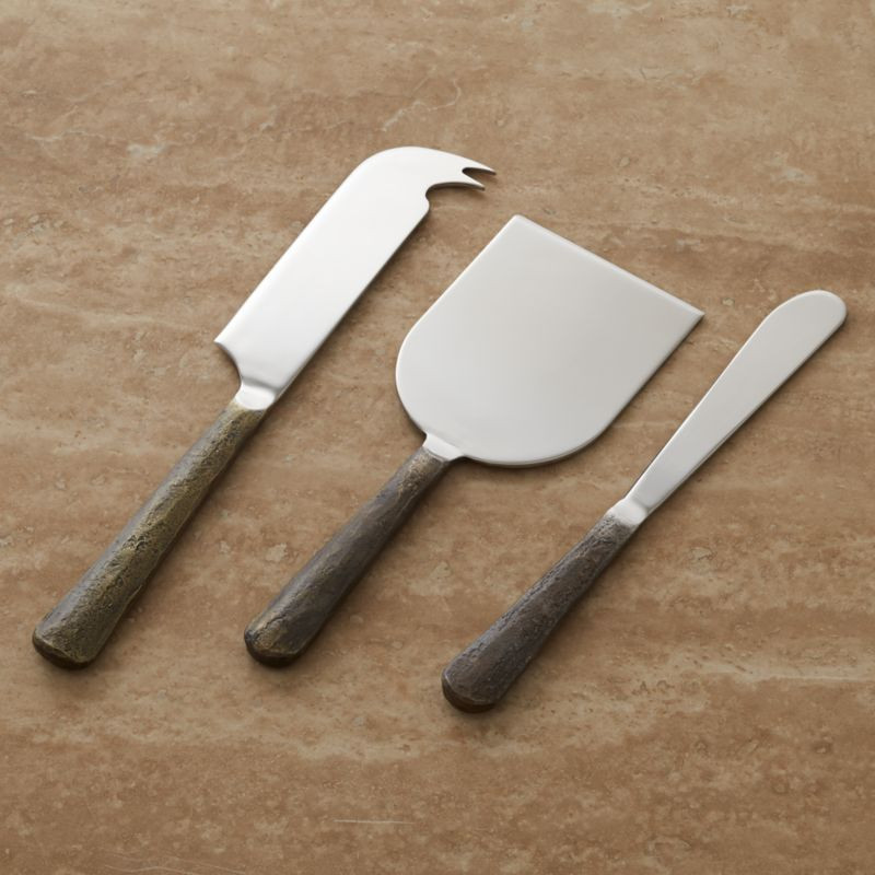 Taz Cheese Knife 3-Piece Set + Reviews | Crate & Barrel | Crate & Barrel