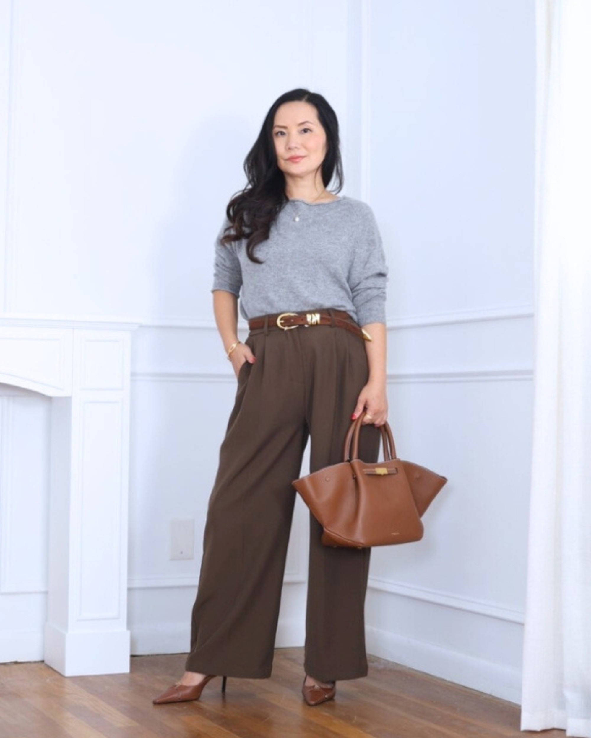 Cozy meets chic — wearing my Quince sweater with wide leg pants from Amazon and shoes from Mango. I’m 5’2, wearing size XS.

#LTKOver40 #LTKStyleTip #LTKPetite