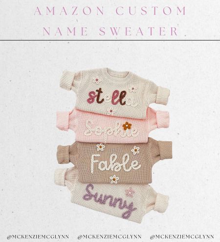 Amazon custom name sweater 🌼🩷 

Ordered this with her name!! 


Baby girl finds
Amazon finds

#LTKbaby #LTKbump #LTKkids