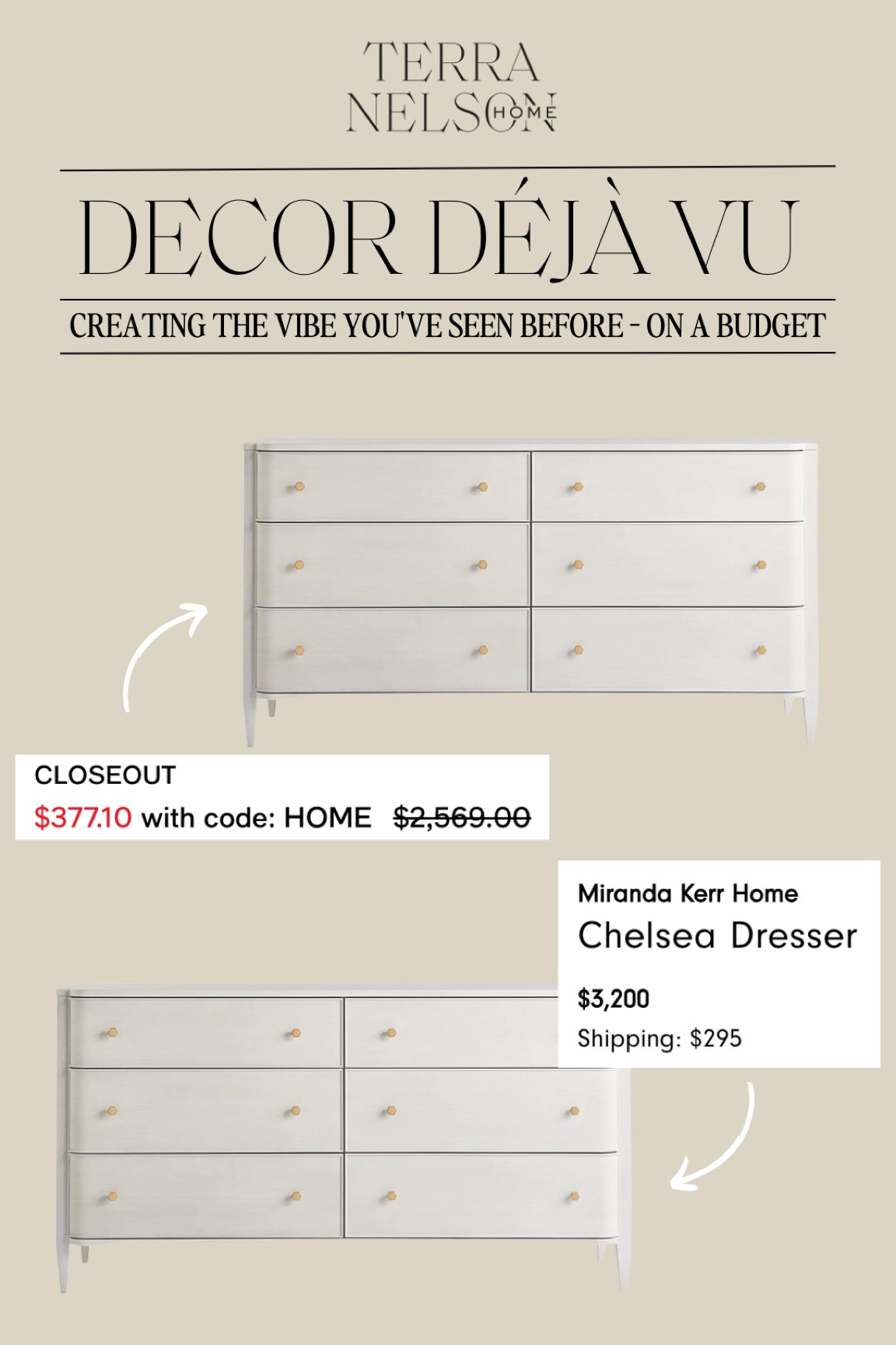 Close out pricing on this Bedroom dresser that’s also sold at a designer store  

#LTKhome #LTKsalealert #LTKFind