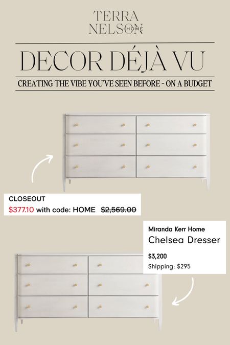 Close out pricing on this Bedroom dresser that’s also sold at a designer store  

#LTKhome #LTKsalealert #LTKFind