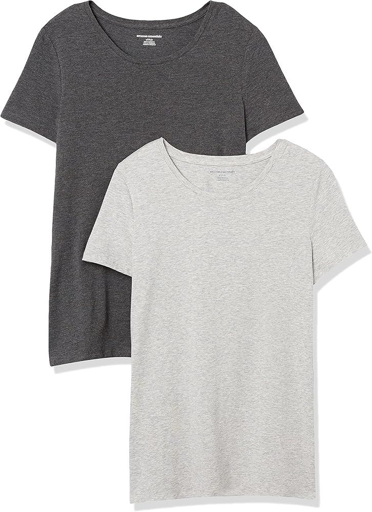 Amazon Essentials Women's Classic-Fit Short-Sleeve Crewneck T-Shirt, Multipacks | Amazon (US)