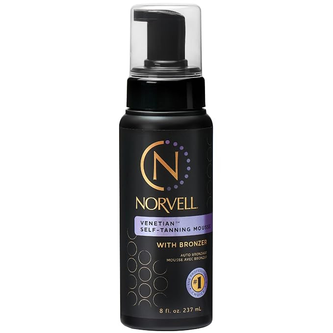 Norvell Venetian Sunless Self Tanner Mousse with Bronzer, 8 Fl Oz - Instant Self Tanning - Natura... | Amazon (US)