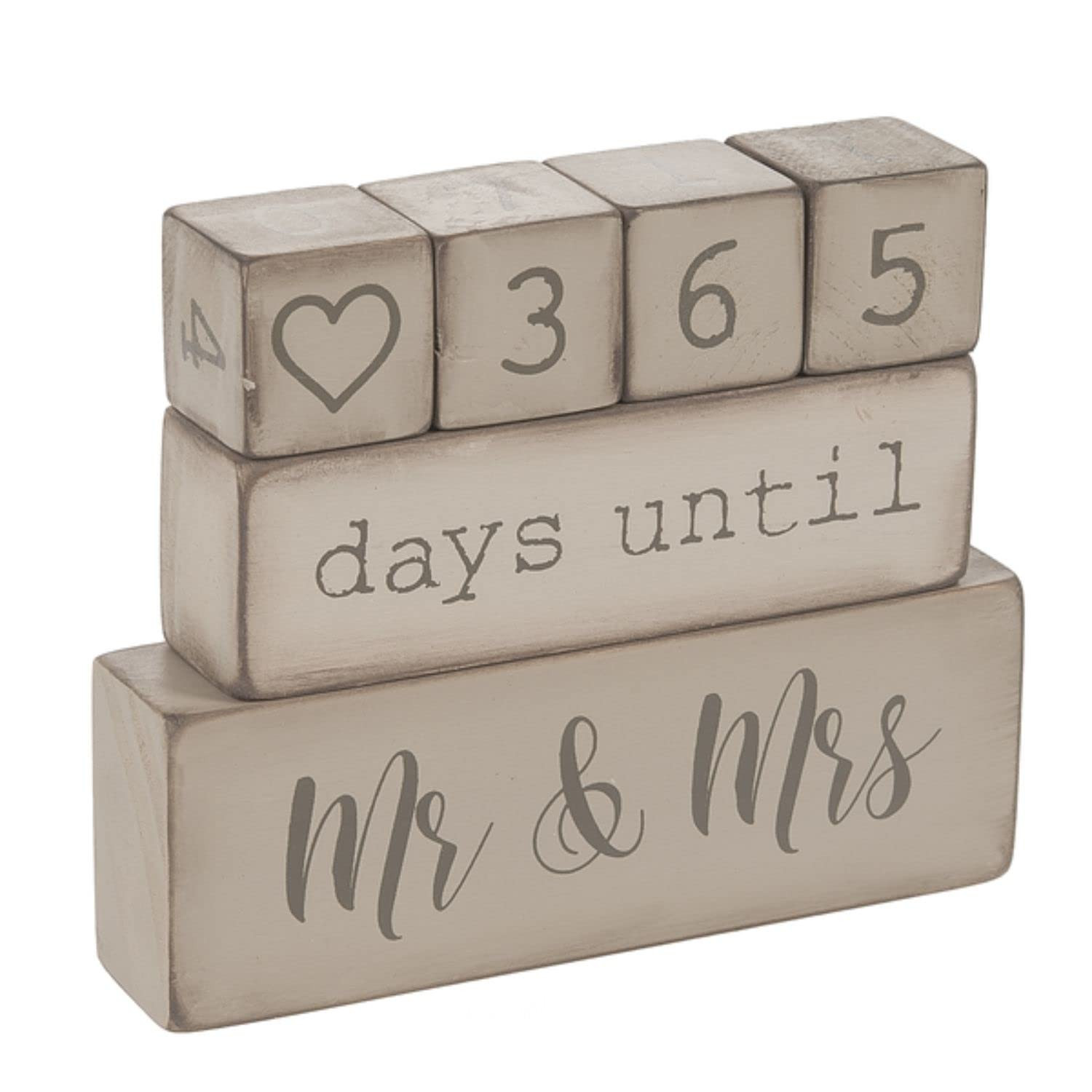 Ganz 6 Piece Wooden Block Wedding Day Countdown Calendar | Amazon (US)
