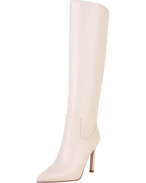 sun gurg Women's Knee High Boots Stiletto High Heels Sexy Zipper Knee Boots | Amazon (US)