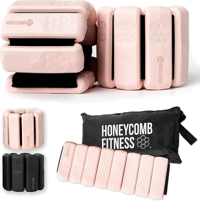 Honeycomb Fitness Ankle or Wrist Weights Pair - 1 lb Each, Adjustable Size, Wrist and Ankle Weigh... | Amazon (US)