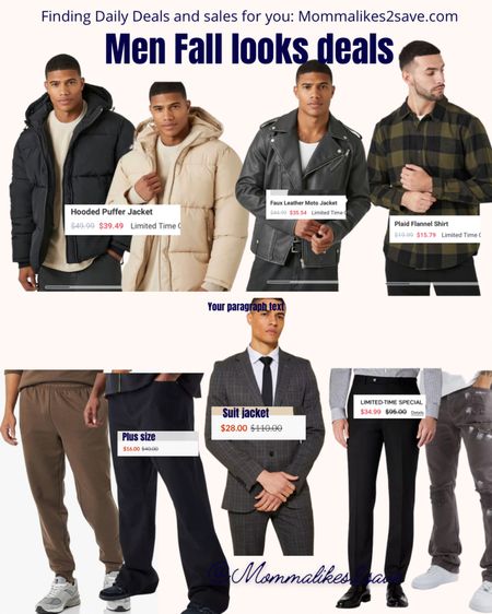 Men Fall looks currently on sale 