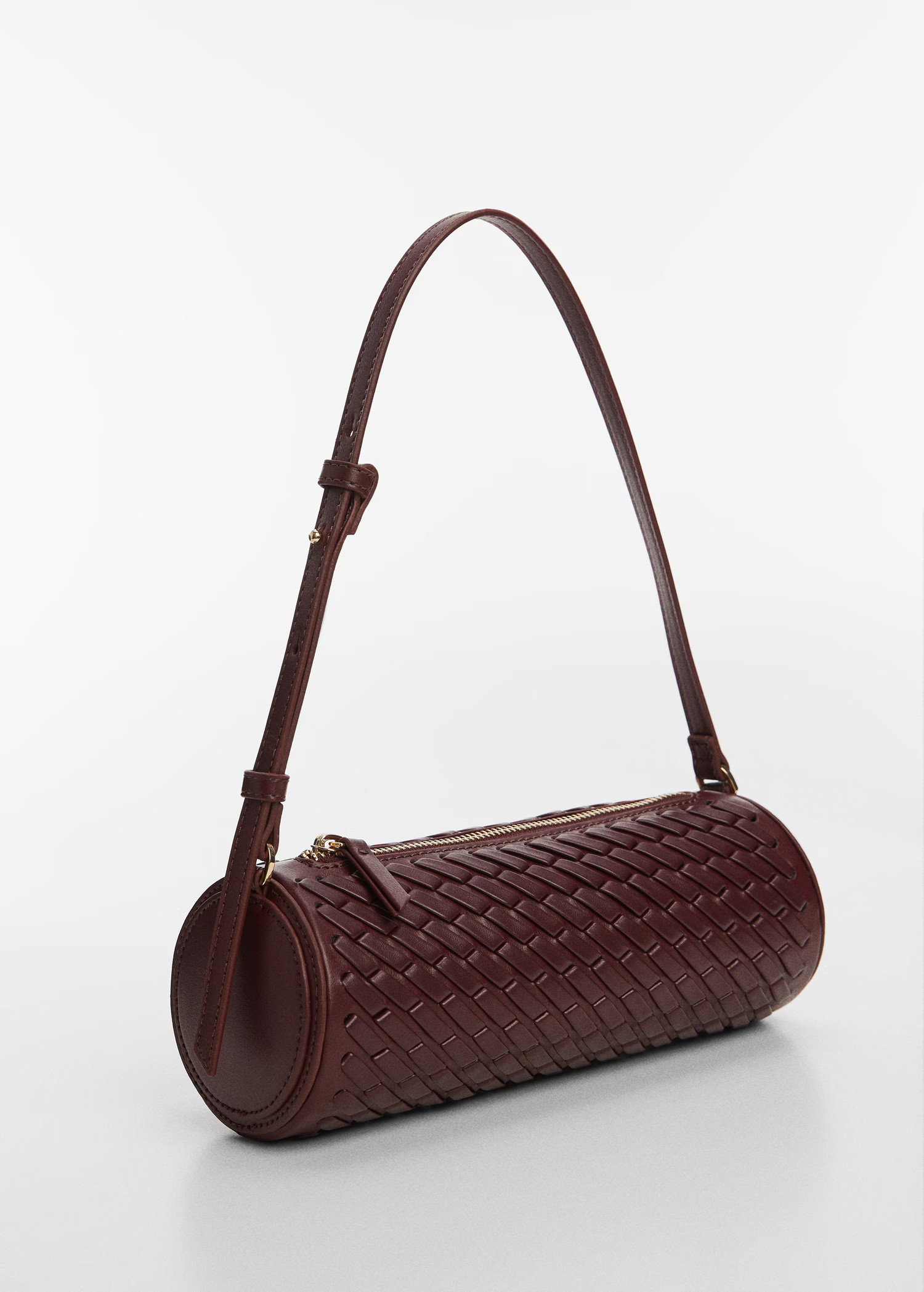 Braided cylindrical bag - Woman | MANGO USA | MANGO (US)