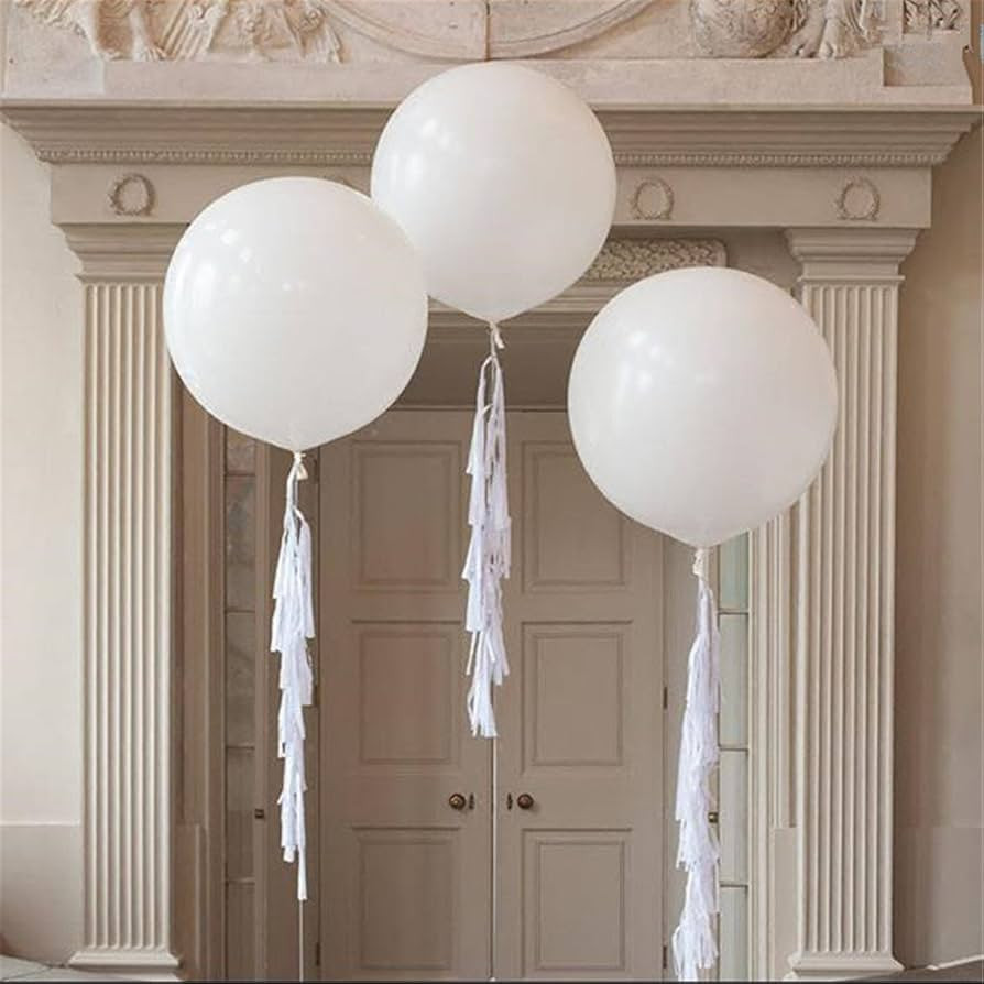 Giant Balloons 36-Inch White Balloons (Premium Helium Quality) Pkg/6, for Birthdays Wedding Photo... | Amazon (US)
