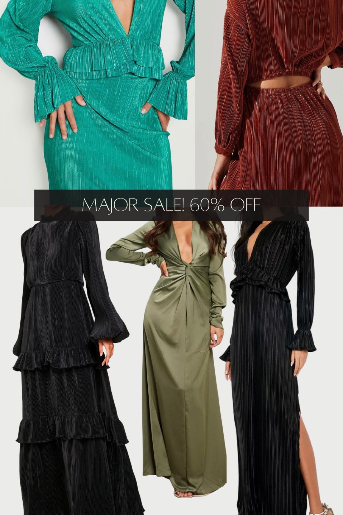 Boohoo Major Sale - 60% OFF 
Formal dress, wedding guest dress, holiday event dress, fall dress, black maxi dress

#LTKunder50 #LTKsalealert #LTKSeasonal #LTKHoliday