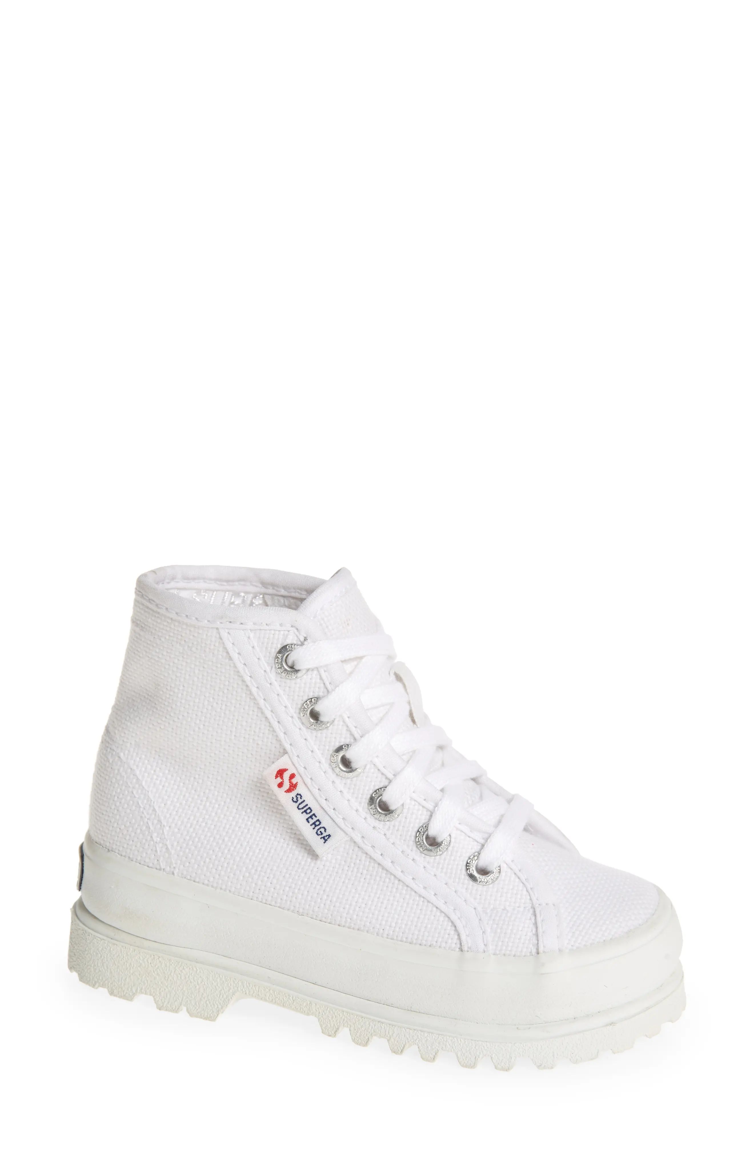 Superga 2966 Alpina High Top Sneaker in White at Nordstrom, Size 10.5Us | Nordstrom
