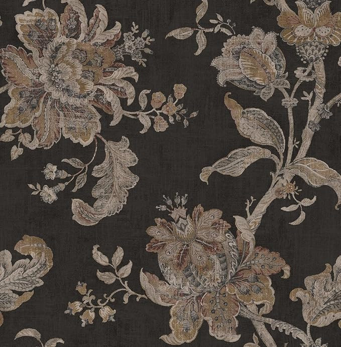 NextWall Anelda Jacobean Vintage Peel and Stick Wallpaper (Ironwork & Russett) | Amazon (US)