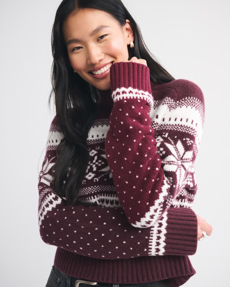 Dad Lace-Up Crew Sweater | Abercrombie & Fitch (US)