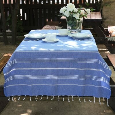 Rische 100% Turkish Cotton Pestemal/Fouta Beach Towel Color: Royal Blue | Wayfair North America