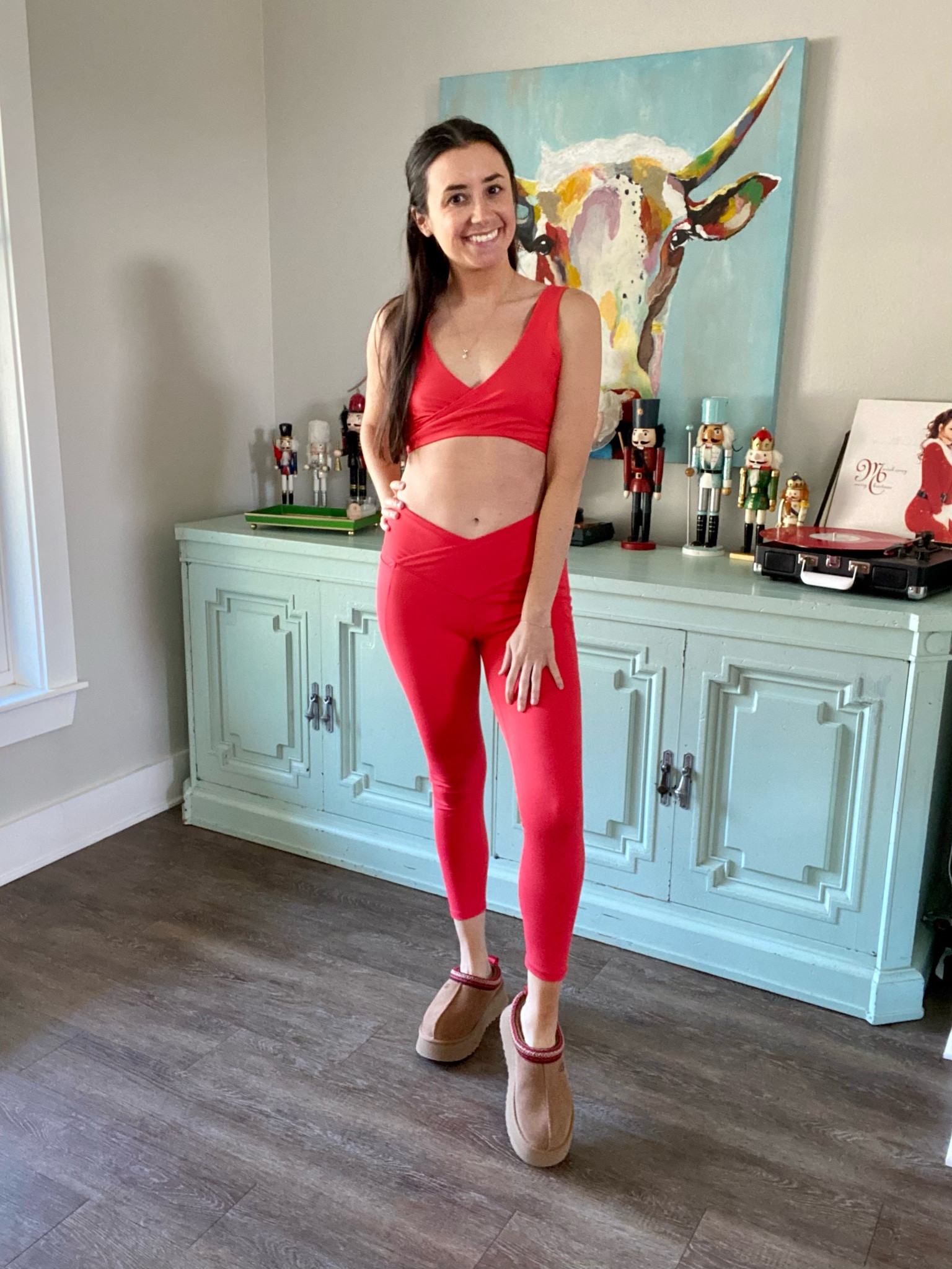 Fabletics crossover set - wearing a small in both pieces. Should’ve done XS in the top. Fabric is low impact with no padding (which I personally love) in the top. Super comfy and stretchy! 

#LTKunder50 #LTKfit #LTKHoliday