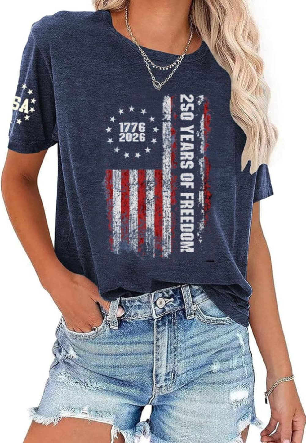 Womens 4th of July Shirt USA Flag Crop Tank Tops Patriotic Sleeveless Independence Day Graphic Tee | Amazon (US)