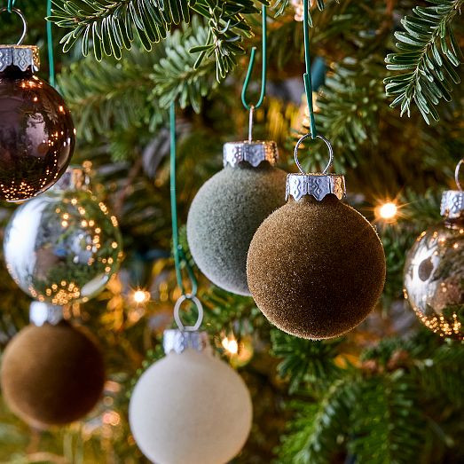 Neutrals Glass Ball Ornaments (Set of 25) | West Elm (US)