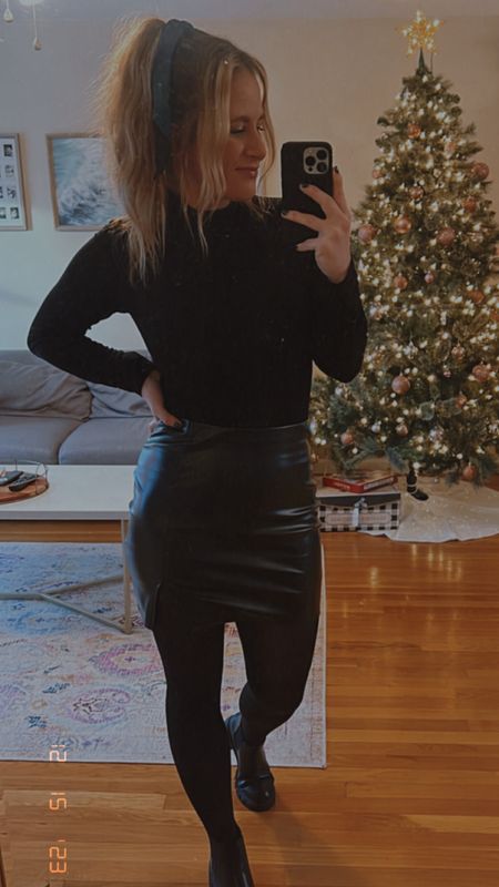Cute Valentine’s Day outfit featuring a faux leather skirt with tights and boots, date night, date night outfit, going out outfit, leather skirt outfit, Amazon fashion, affordable outfit, winter outfits of women, tights and skirt outfit idea

#LTKparties #LTKSeasonal #LTKstyletip