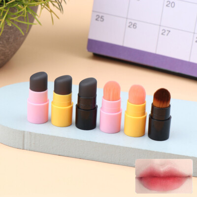 Mini Round Head Lip Lipstick Gloss Brush Lipstick Applicator Brushes With Lid | eBay US