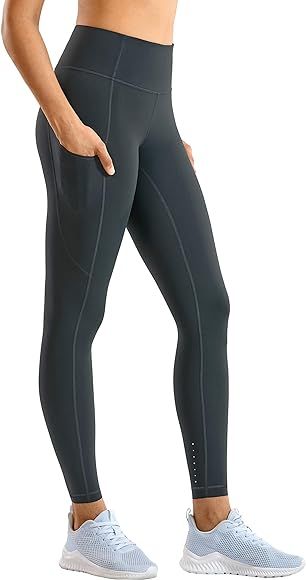 Women's High Waisted Yoga Pants with Pockets Naked Feeling Workout Leggings - 25 Inches | Amazon (US)