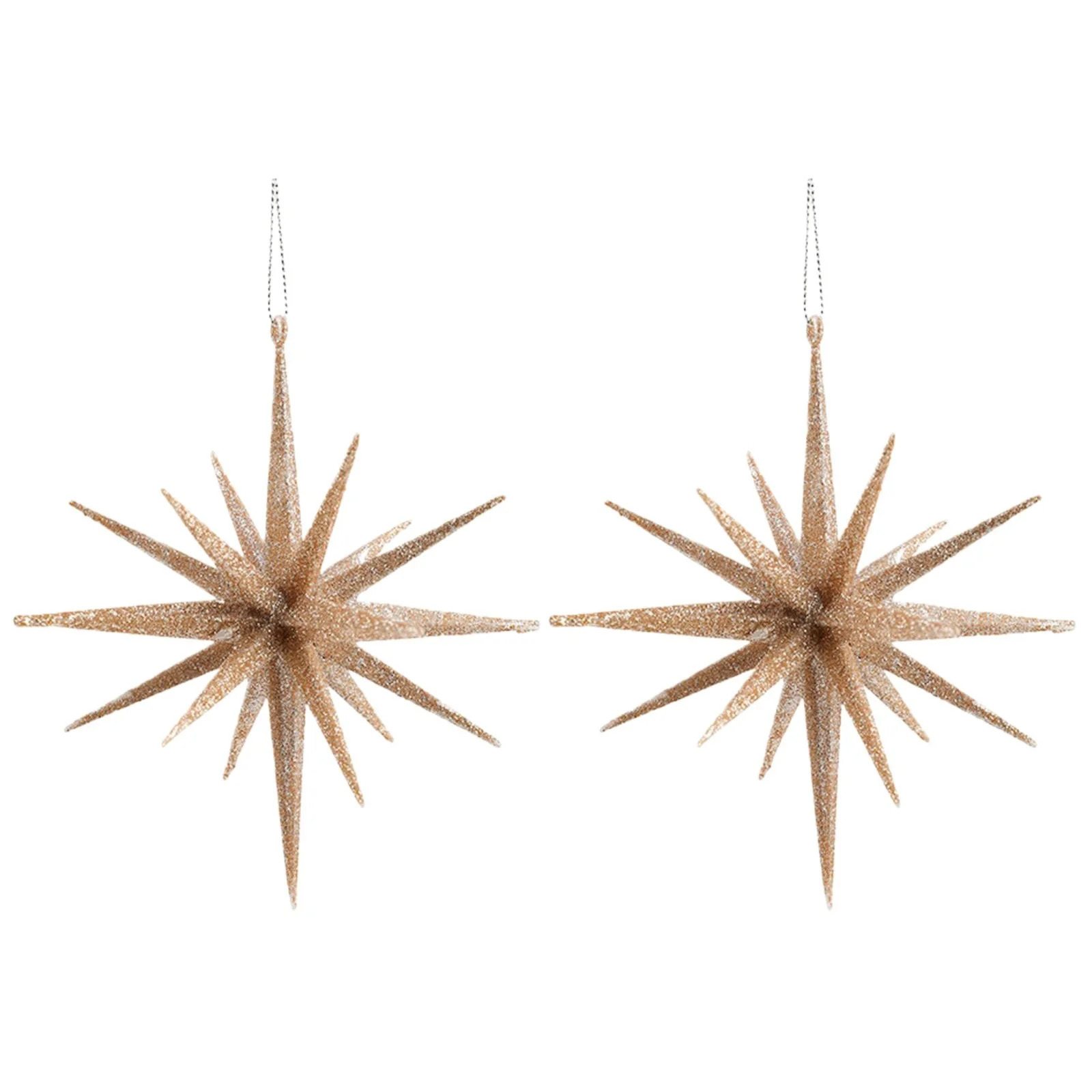 WMGHA Christmas Holiday White Champagne Colored Christmas Tree Decoration Pendant Three Star Shap... | Walmart (US)