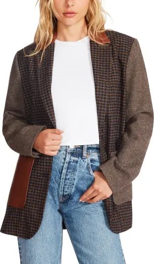 Steve Madden Kelly Mixed Media Blazer | Nordstrom | Nordstrom