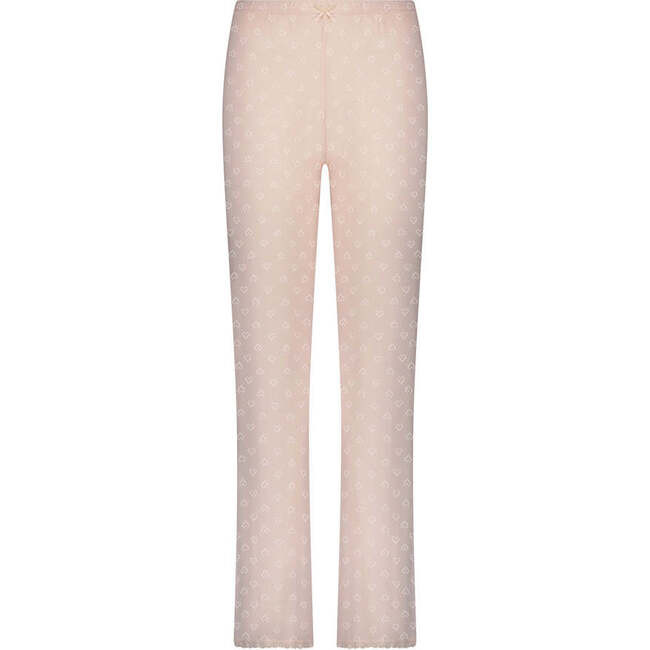 Women's Pant Hi Rise, Pink Blush Hearts Pointelle | Maisonette