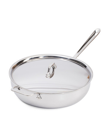 6qt 5-ply Stainless Steel Essential Pan With Lid Slightly Blemished | TJ Maxx