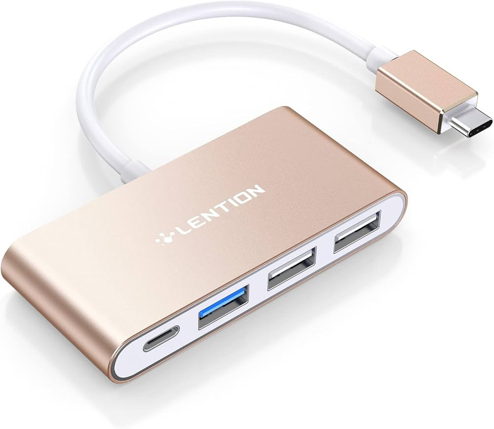 LENTION 4-in-1 USB-C Hub with Type C, USB 3.0, USB 2.0 Compatible 2023-2016 MacBook Pro 13/14/15/... | Amazon (US)