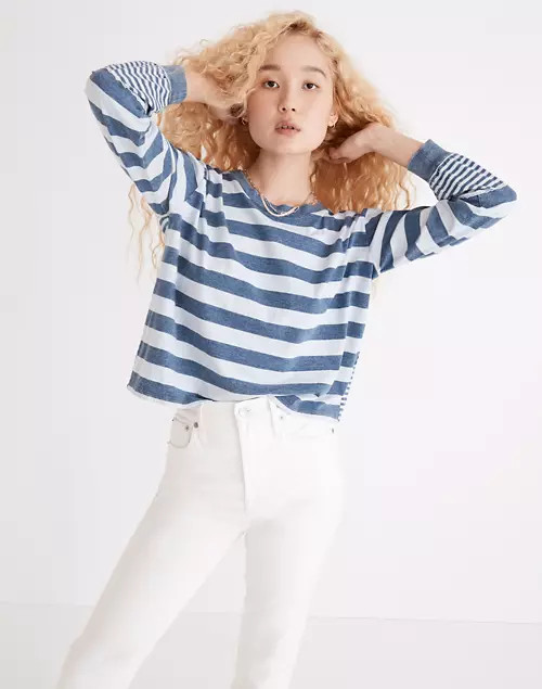 Indigo Stripe-Mix Tee | Madewell