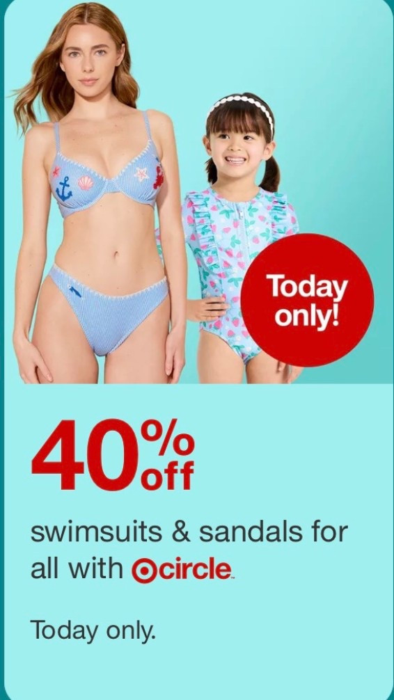 40% off women’s swimsuits with target circle @Target ￼🎯👙

#LTKSaleAlert #LTKmomlife #LTKSwim