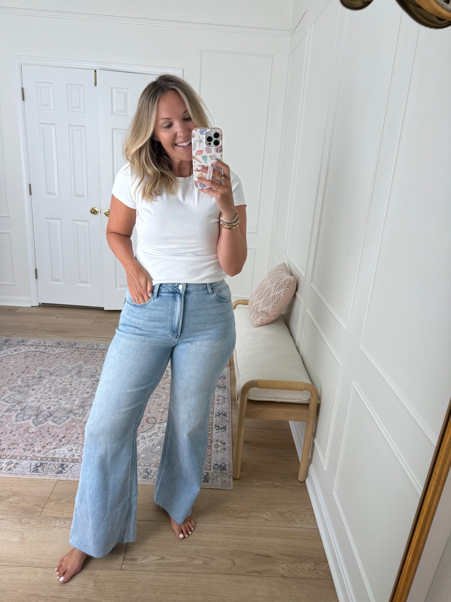 Casual outfit - jeans - wearing a size 10/large in jeans and med shirt

#LTKmomlife #LTKSeasonal #LTKMidsize