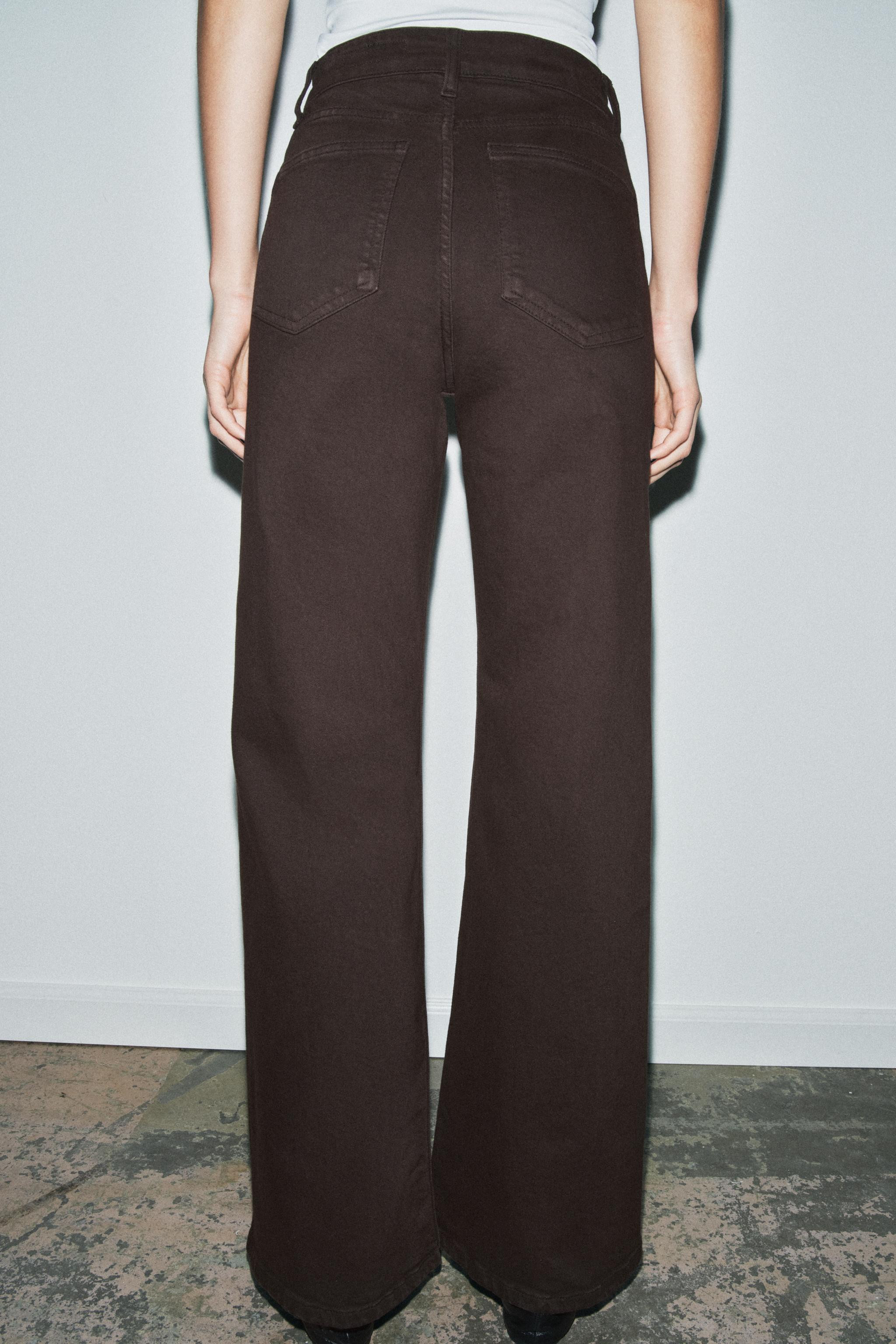 ZW COLLECTION WIDE-LEG HIGH-WAIST JEANS | Zara UK