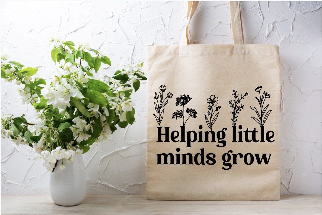 Helping Little Minds Grow | Teacher Appreciation  | Tote Bag | Teacher Gift | Gift for Teachers |... | Etsy (US)
