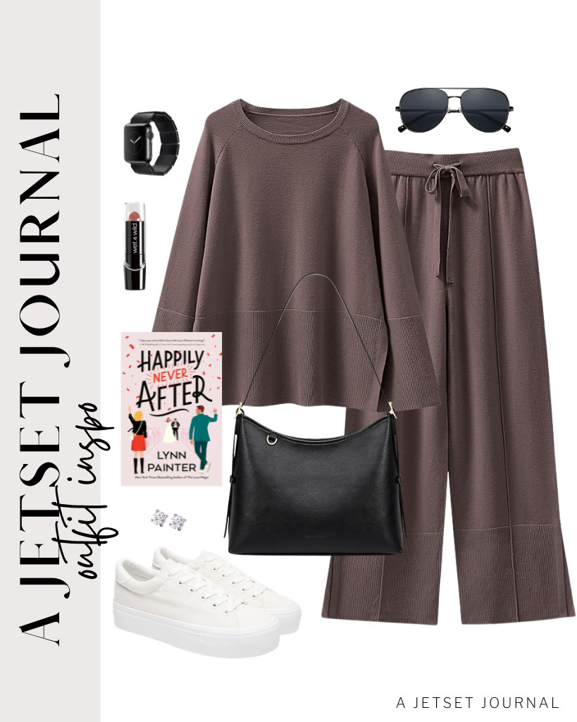 Try the Wet n Wild Silk Finish lipstick with this coffee-colored outfit. Complete the chic look with a Peacocktion Hobo bag and oversized aviator sunglasses. 

 #LTKSeasonal #LTKSaleAlert #LTKTravel