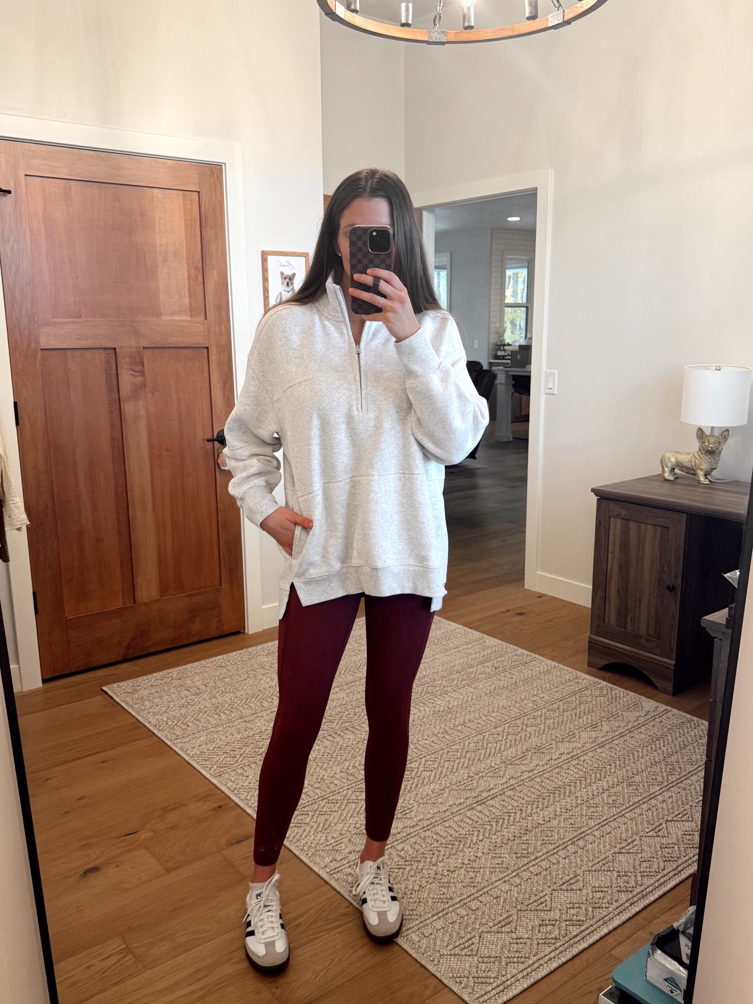 Size M sweatshirt but very oversized and could’ve done a small!