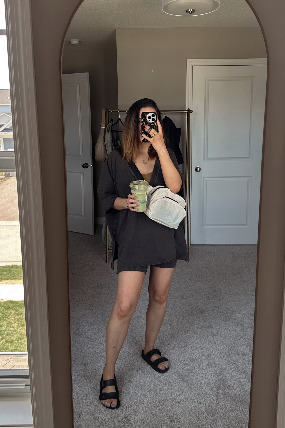 Casual lounge summer set - wearing xs but could’ve done s, sandals tts 

#summeroutfit #fpmovement #matchingset 

#LTKshoecrush #LTKunder100 #LTKSeasonal