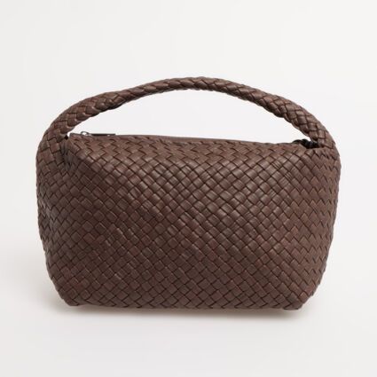 Brown Woven Shoulder Bag | TK Maxx