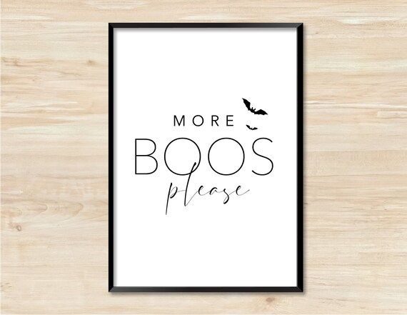 More Boos Please Sign - Halloween Party Sign - Bar Cart Sign | Etsy (US)