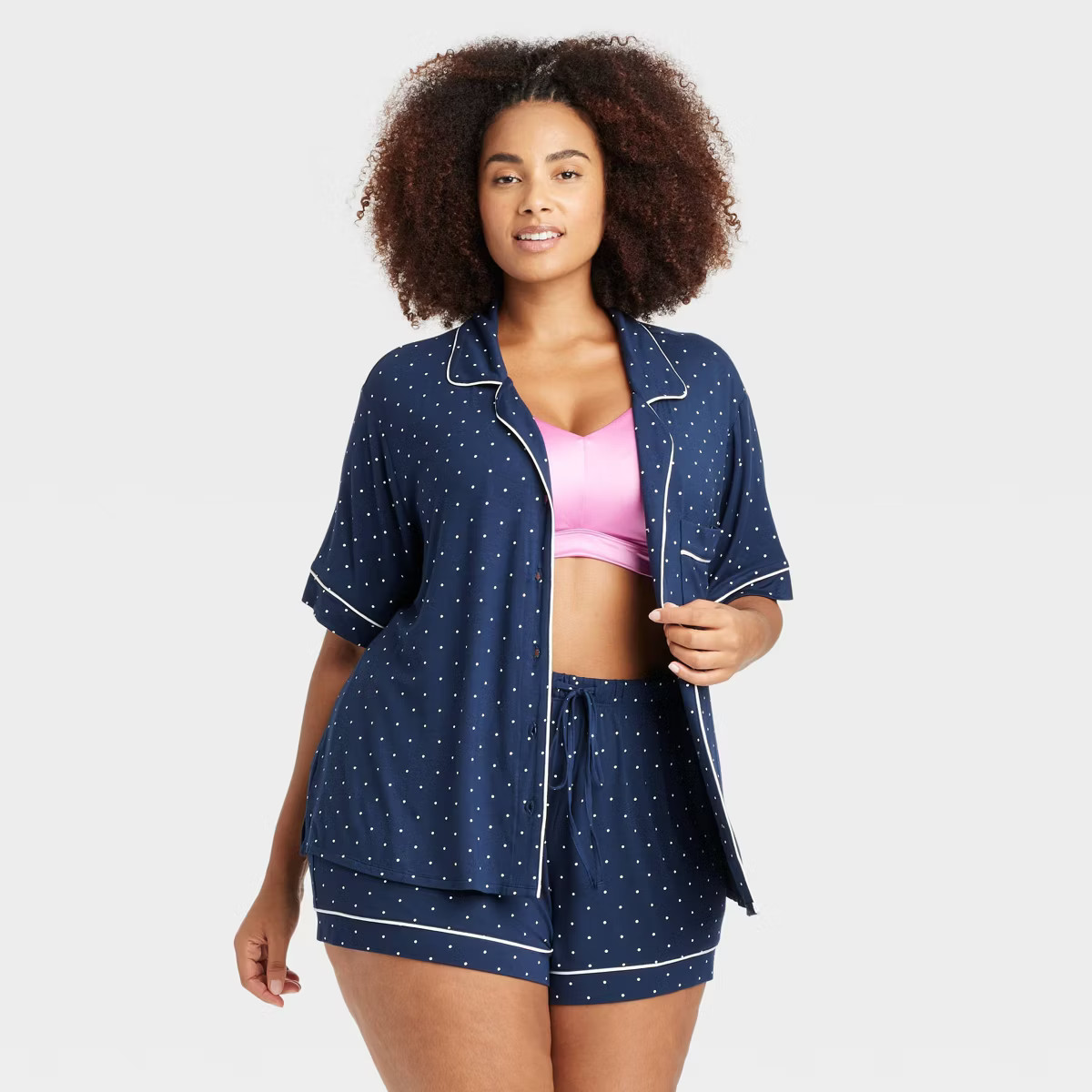 Women's Cloud Knit Short Sleeve Top and Shorts Pajama Set - Auden™ | Target
