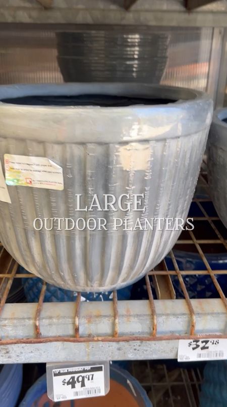 Affordable and pretty large outdoor planters for patios and porches. 

#LTKFindsUnder50 #LTKSeasonal #LTKHome