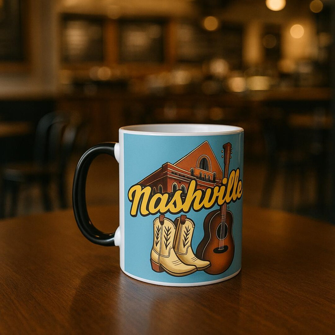 Nashville Color-changing Coffee Mug, Country Music Gift, Ryman Illustration - Etsy | Etsy (US)