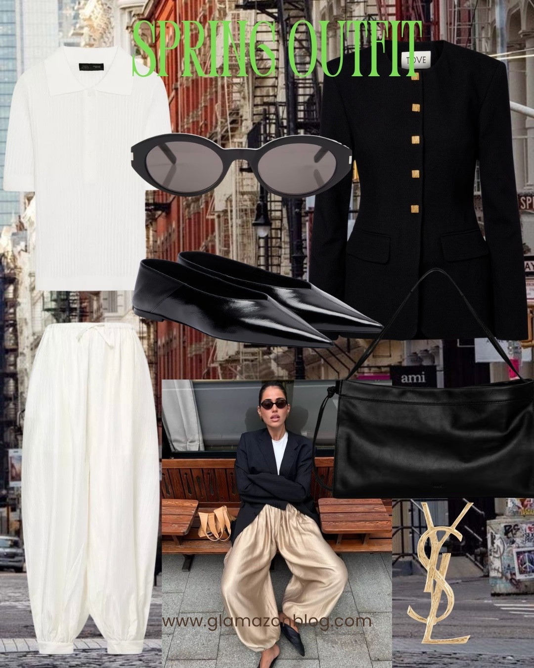 Mytheresa outfit, ysl brooch, balloon trousers, spring outfit, tove blazer, ysl sunglasses 

#LTKUK #LTKootd #LTKWorkwear