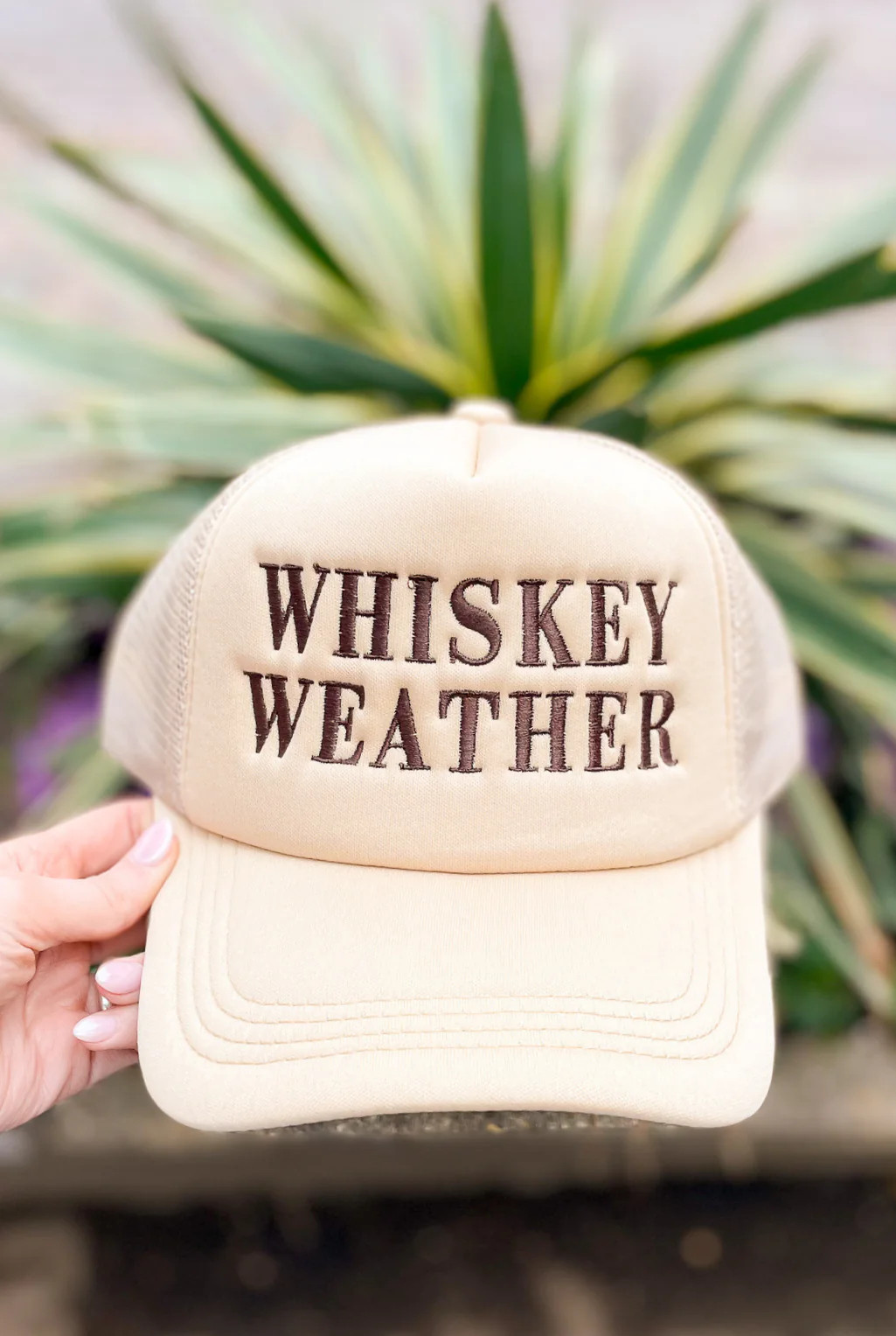 Whiskey Weather Trucker Hat - Tan | Tucker Brown