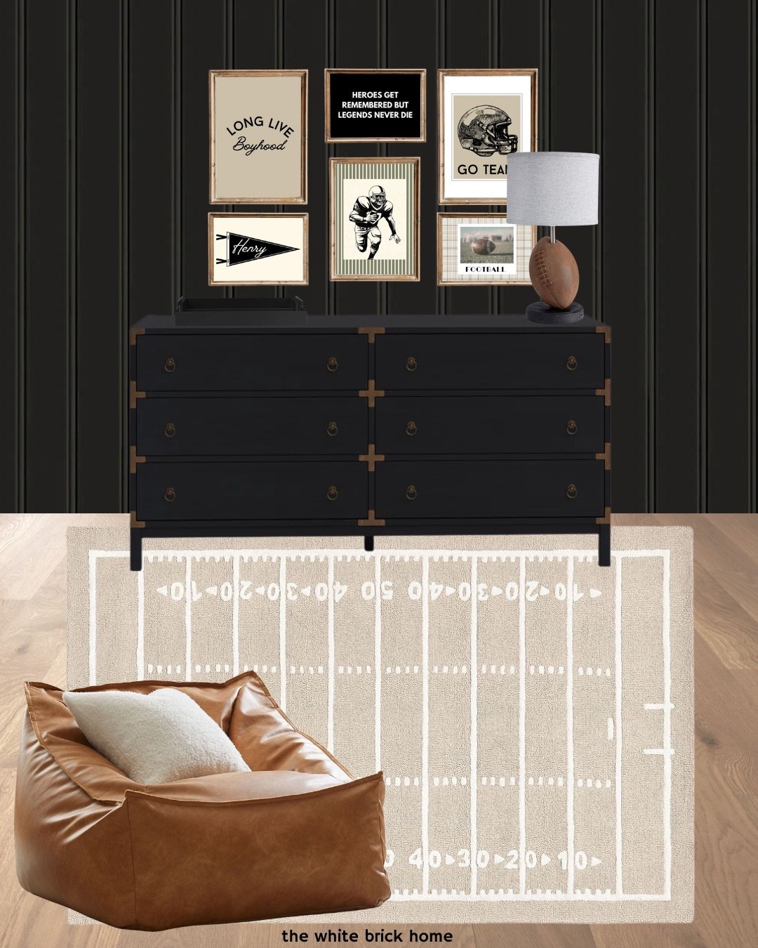 A super cute gallery wall design for a football fan! 

🖤🖤

Kids room, kids bedroom, football, boys room, boys bedroom, boys room decor, boys bedroom design, football bedroom, sports themed bedroom, sports room, football bedroom, home decor, dresser, boys room, teen boy, teen boy bedroom, boys room chair, boys room theme, black bedroom, Etsy kids wall art, football wall art, football gift ideas, pottery barn 

#LTKKids #LTKFamily #LTKHome