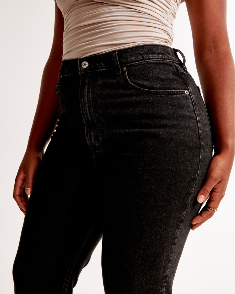 Women's Curve Love Ultra High Rise Ankle Straight Jean | Women's Bottoms | Abercrombie.com | Abercrombie & Fitch (US)