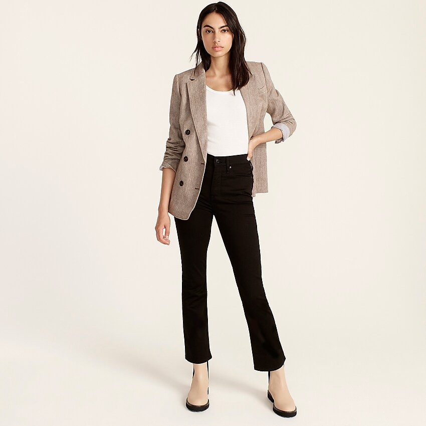 9" demi-boot crop jean in stay black wash | J. Crew US