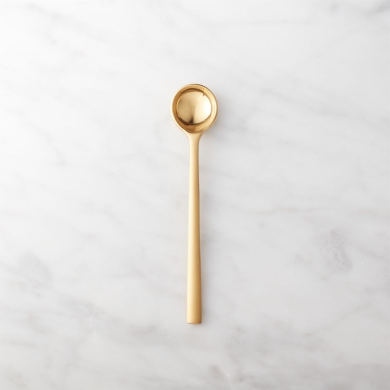Mini Gold Stainless Steel Spoon + Reviews | CB2 | CB2