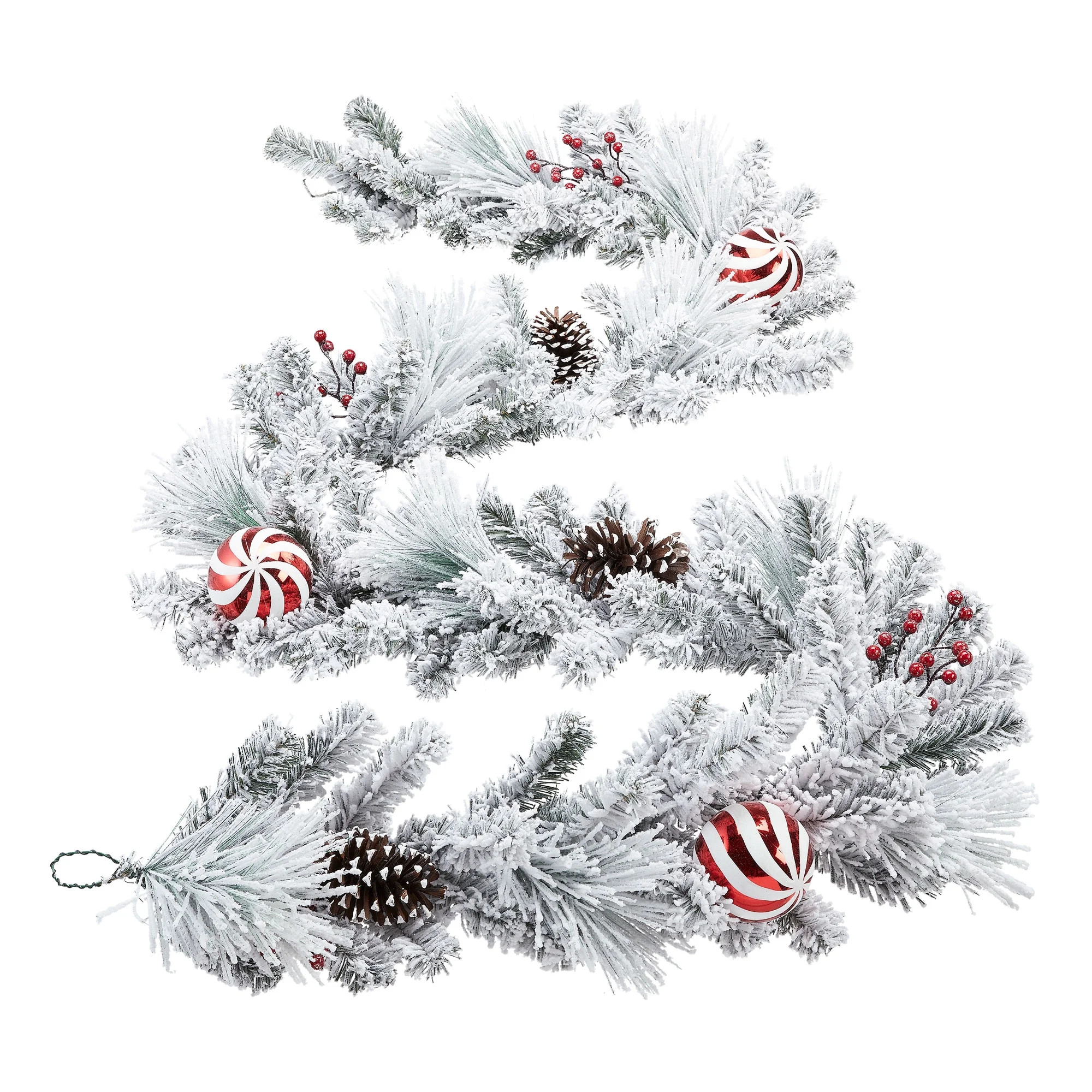 Holiday Time White Flocked Christmas Garland, 108" - Walmart.com | Walmart (US)